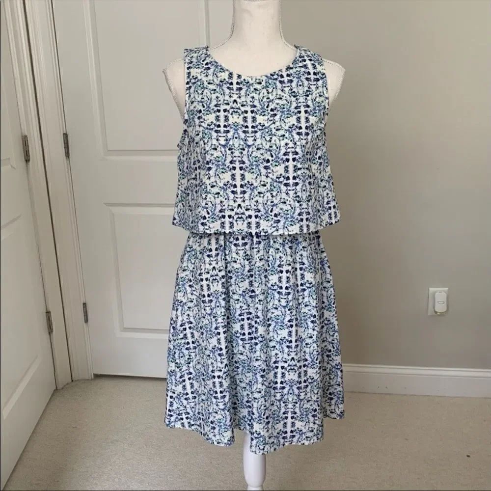 Skies are Blue Sleeveless Pop-over dress